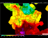 Carte des températures 6 juin 2006 en soirée